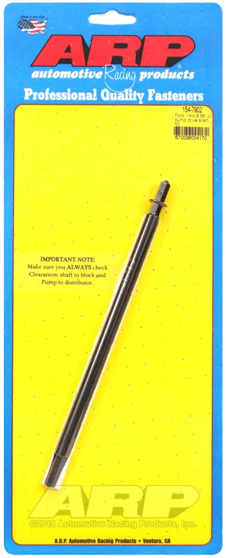 154-7902 – ARP Oil Pump Drive Shaft, For Use With 390/ 428 Cubic Inch FE Series Ford APR2000 Steel 220000 PSI